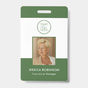 Badge de sécurité avec photo et logo pour employé,