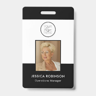 Badge de sécurité avec photo et logo pour employés