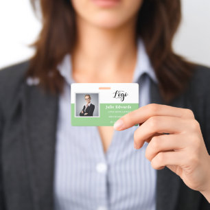Badge de sécurité avec photo personnalisée et logo