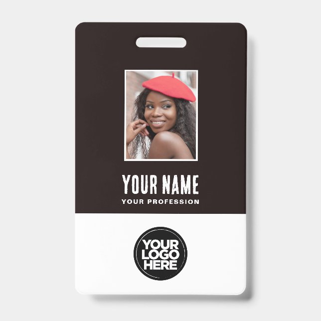 Badge de sécurité de l'entreprise avec photo d'emp (Avant)