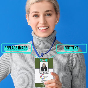 Badge de sécurité de l'ID employé - Vertical