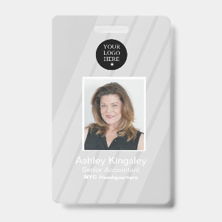 Badge de sécurité d'entreprise avec photo d'employ