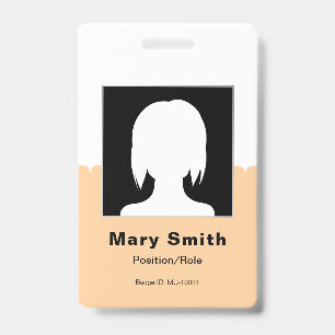 Badge de sécurité d'entreprise avec photo et logo