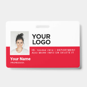 Badge de sécurité moderne pour employés avec photo