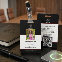 Badge de sécurité noir professionnel : Photo et en