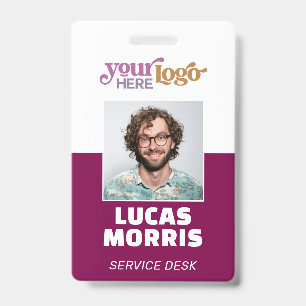 Badge de sécurité personnalisé avec photo de l'emp
