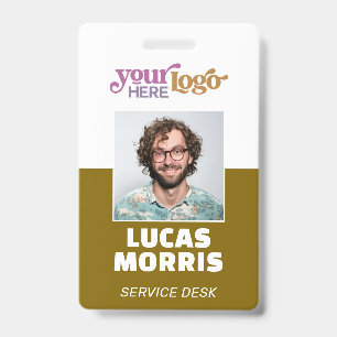 Badge de sécurité personnalisé avec photo et ID em