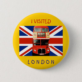 Badge de souvenir avec le drapeau britannique et l