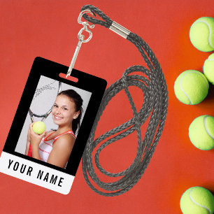 Badge de tennis avec nom personnalisé