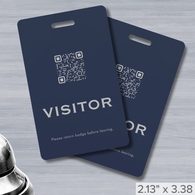 Badge de visiteur à code QR professionnel (Créateur téléchargé)