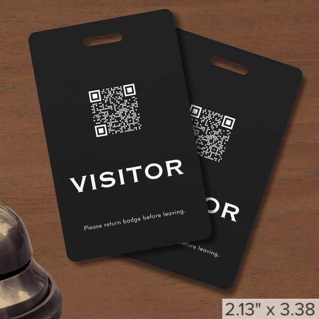 Badge de visiteur à code QR professionnel (Créateur téléchargé)