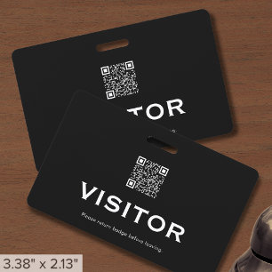 Badge de visiteur à code QR professionnel