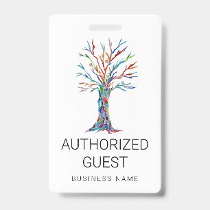 Badge de visiteur autorisé avec nom d'entreprise p