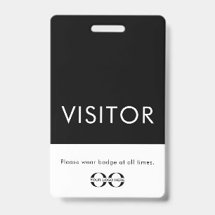 Badge de visiteur personnalisé pour école avec log