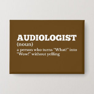 Badge Définition de l'audiologiste du personnel clinique