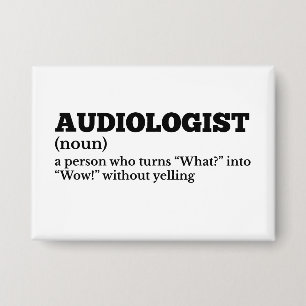 Badge Définition du professeur d'audiologie