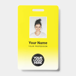 Badge Dégradé de photo d'employé personnalisé jaune