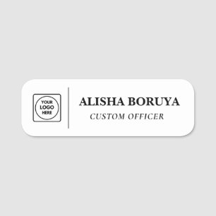Badge d'employé à logo personnalisé Étiquettes nom