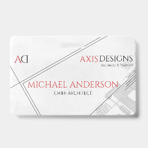 Badge d'employé d'architecte avec plan d'architect