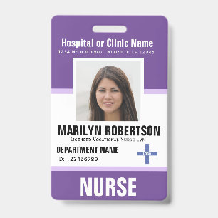 Badge d'employé de clinique hospitalière personnal