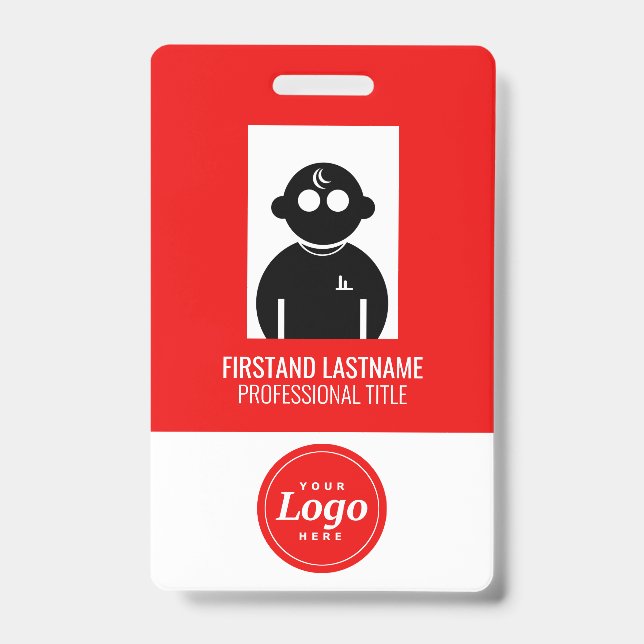 Badge d'employé rouge V1 (Face)