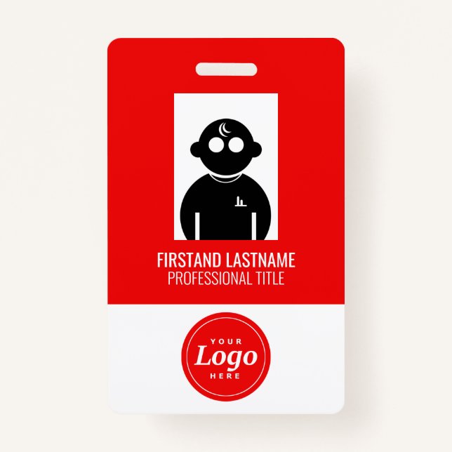 Badge d'employé rouge V1 (Devant)