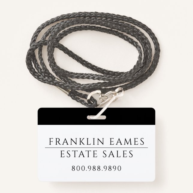 Badge d'entreprise (Devant avec lanière)