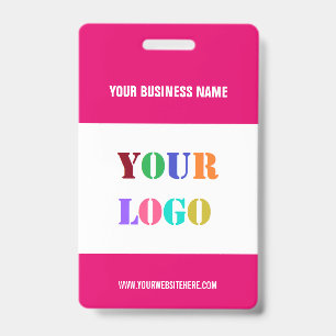 Badge d'entreprise avec logo ou photo personnalisé