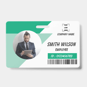 Badge d'entreprise avec photo personnalisée