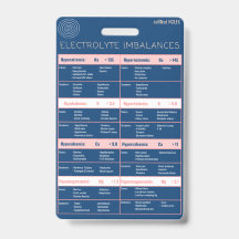 Déséquilibres électrolytiques Références rapides B