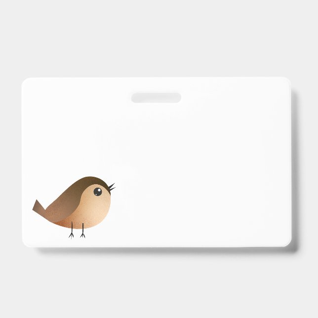 Badge Dessin animé d'oiseau moineau (Avant)