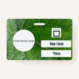 Badge Détails de la feuille verte Nom personnalisé Image