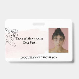 Badge d'étiquette de l'ID photo féminine
