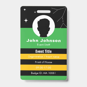 Badge d'événement à code QR • Carte d'identité num