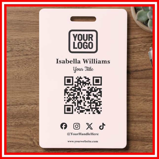 Badge d'événement Code QR | Carte d'identité numér (Créateur téléchargé)