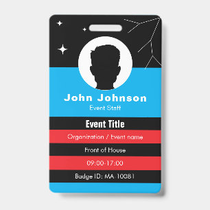 Badge d'événement de code QR • Carte d'identité nu