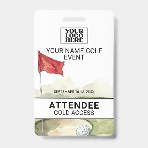 Badge d'événement de golf