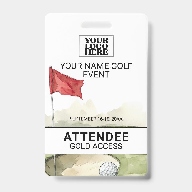 Badge d'événement de golf (Avant)