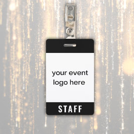 Badge d'événement pour le personnel