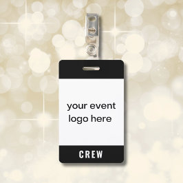 Badge d'événement pour l'équipe de production
