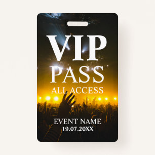 Badge d'événement VIP QR Code personnalisé