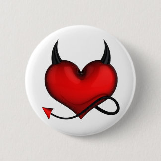 Badge devil heart button