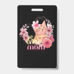 Badge d'humour de maman de chat - badge de citatio
