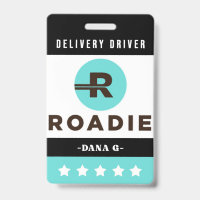Badge d'ID de livraison de route
