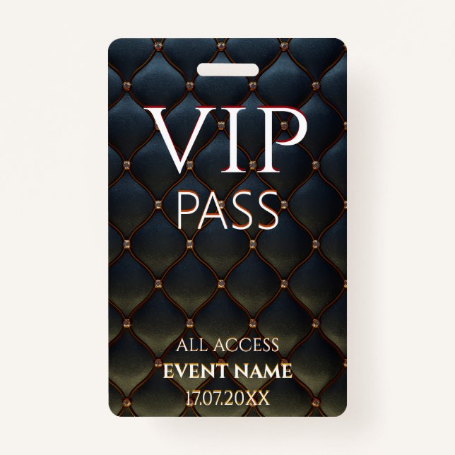 badge d'ID d'événement vip du cool Access Pass (Devant)