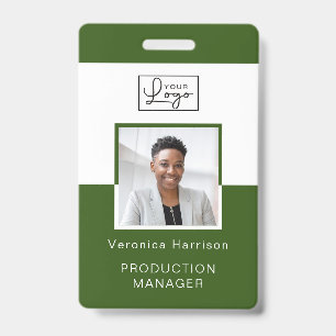 Badge d'ID photo de l'employé de votre logo