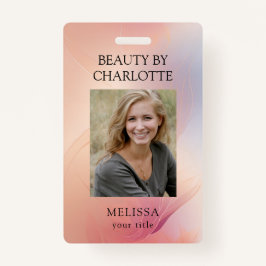 Badge d'ID photo de l'employé moderne