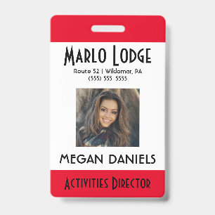 Badge d'ID photo de l'employé personnalisé