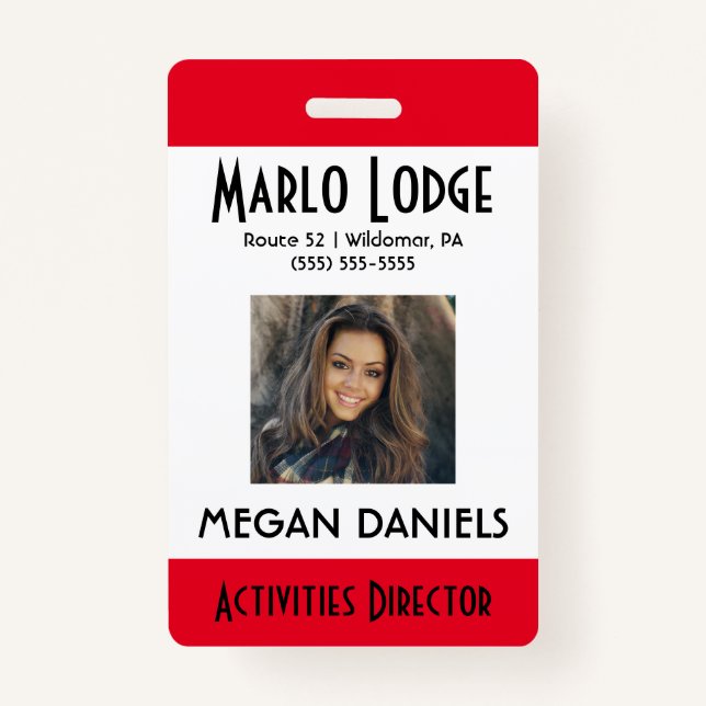 Badge d'ID photo de l'employé personnalisé (Devant)
