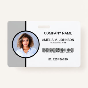 Badge d'ID photo d'employé de l'entreprise